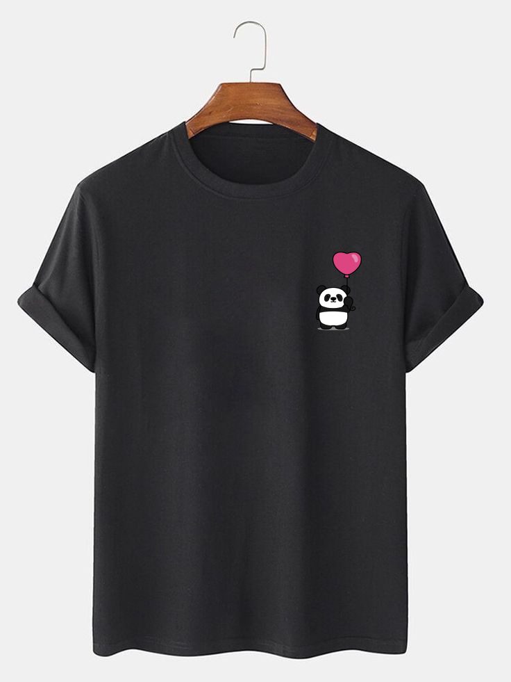 LOVLEY PANDA BLACK T-SHIRT