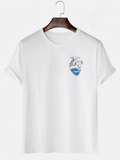 BLUE HEART white T-shirt